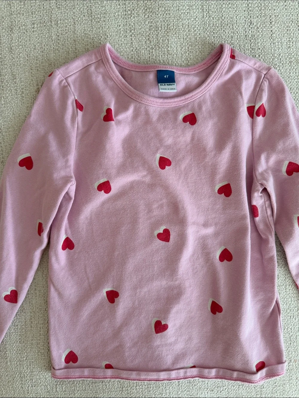 GAP Denim Heart Pinafore with Pink Heart Tee